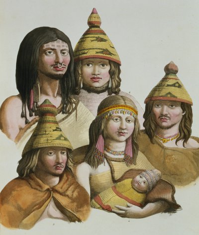 Studies of Native Americans by Gallo Gallina